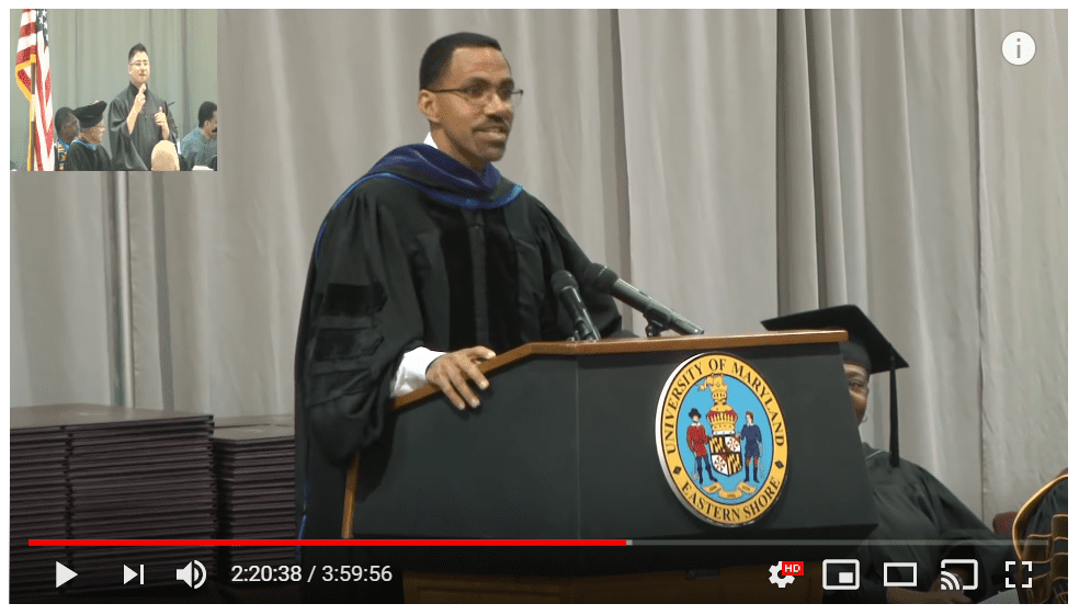 John King, Jr at UMES Spring 2019 Commencement